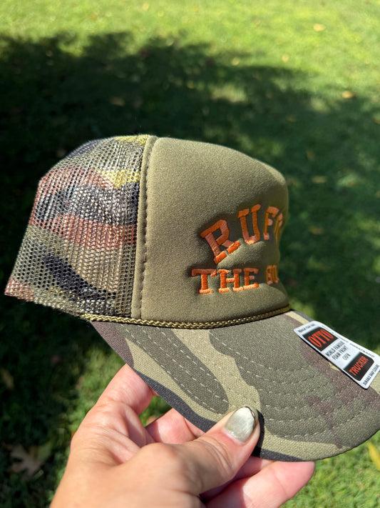 Camo Dark Solid Green - Orange