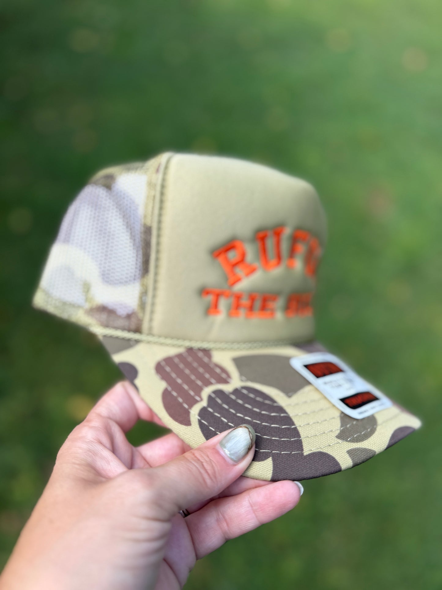 Camo Light Solid Green - Hunters Orange